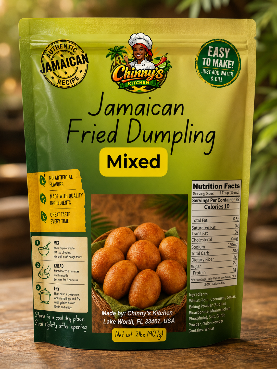 Chinny's Kitchen Jamaican Fried Dumpling Mix